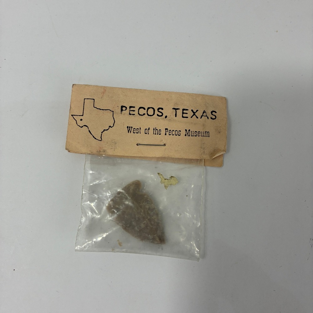 VTG West of the Pecos Museum Texas Flint Arrowhead Souvenir Caddo Lipan Apache